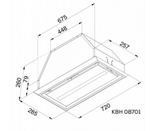 Вбудована витяжка Kernau KBH 08701 B