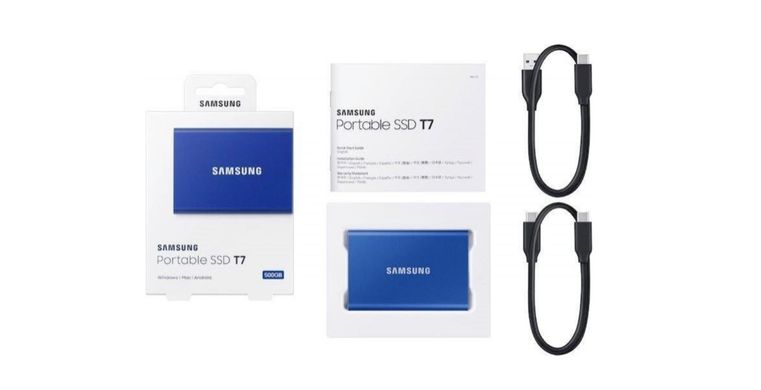 SSD накопичувач Samsung T7 1TB USB 3,2 (blue)
