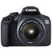 Дзеркальний фотоапарат Canon EOS 2000D + EF-S 18-55mm f/3,5-5.6 IS II + сумка SB130 + карта памяті 16GB (2728C054AA)