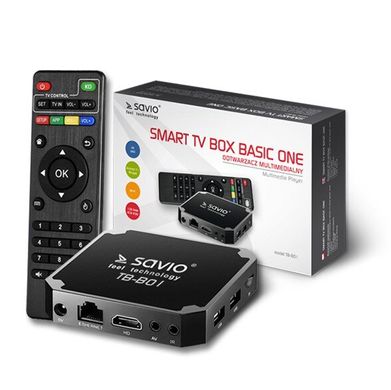 Медіаплеєр Savio Smart TV Box Basic One (TBB0118)